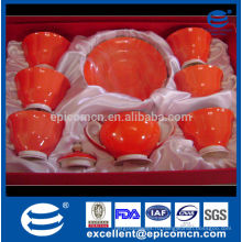 Подарочный набор чая в продаже костяные фарфоровые чашки и блюдца с чайником